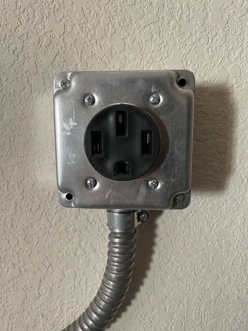 NEMA 14-50 outlet installed for Smart Home Electrical in Vandenberg Village